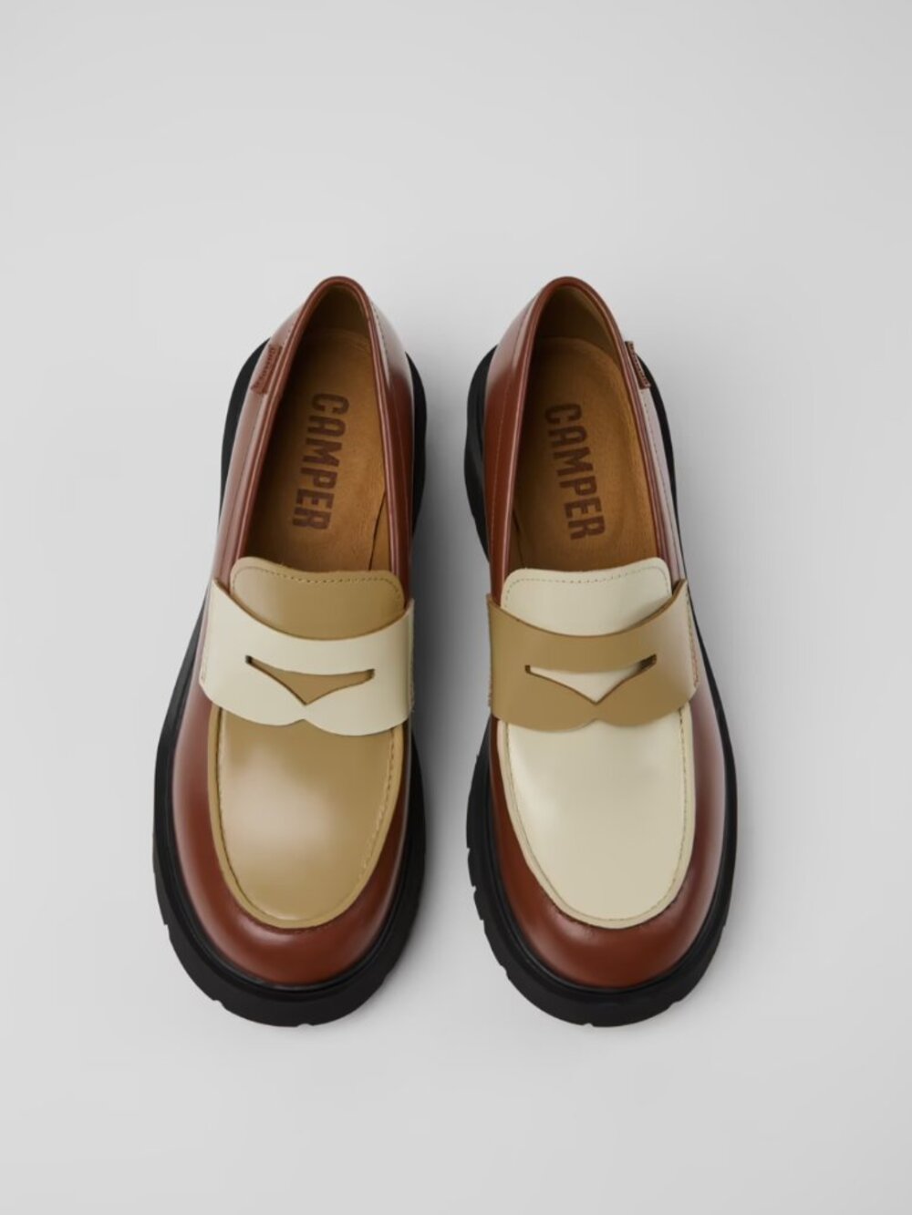 Camper TWINS Two-Tone Loafers sz 37